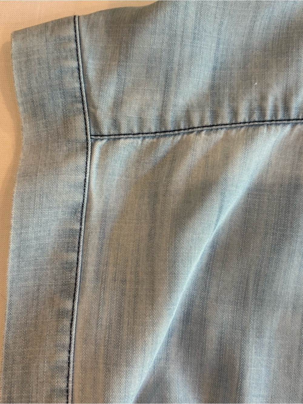Soft Surroundings Je Veux TENCEL Light Blue Button-Front Tunic Shirt - Women - Picture 6 of 7